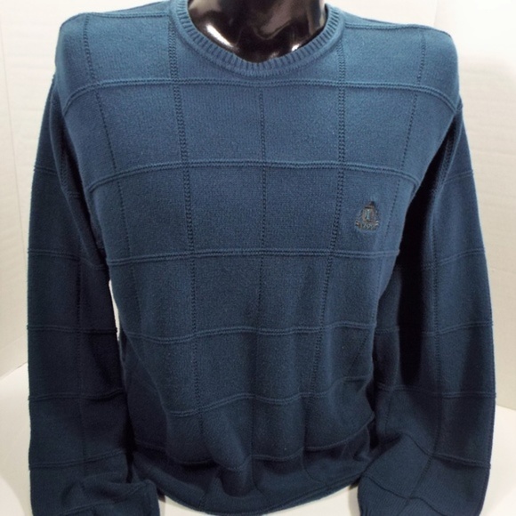 IZOD Navy Crew Neck Pullover Knit Sweater